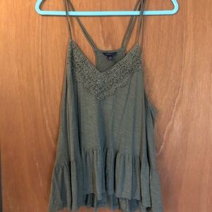 Army green tank top